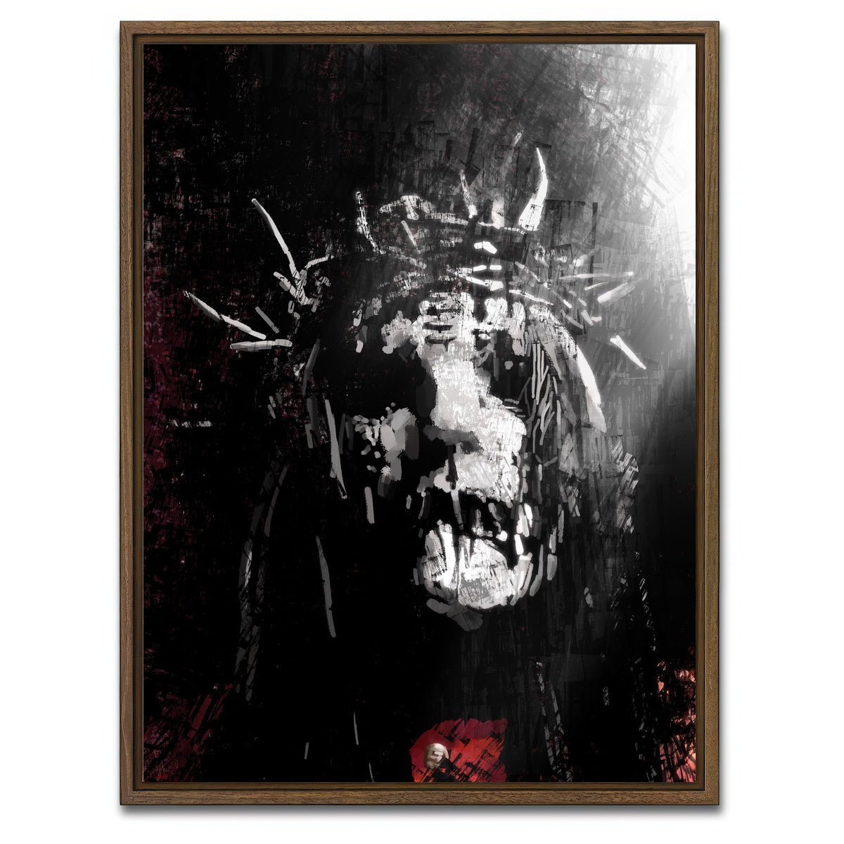 AUTO-MOCKUP WHITE | Jordison | 1 Piece | Walnut Framed Canvas | group=3x4