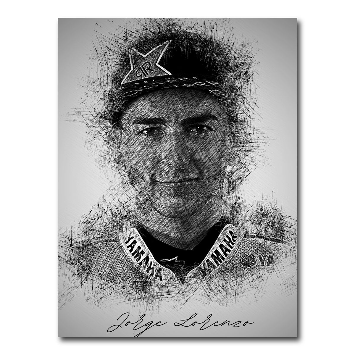 AUTO-MOCKUP WHITE | Jorge Lorenzo | 1 Piece | Gallery Wrap Canvas | group=3x4