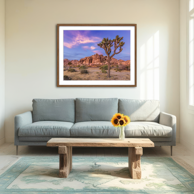 AUTO-MOCKUP ROOM | Joshua Tree in the Evening Wall Art