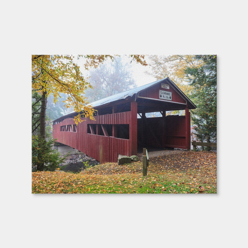 AUTO-MOCKUP WHITE | Josiah Hess Covered Bridge | 1 Piece | Gallery Wrap Canvas | group=4x3