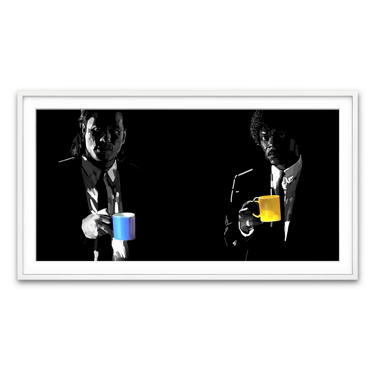 Framed Print 2x1 White