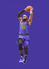 Jumping Lebron Wall Art