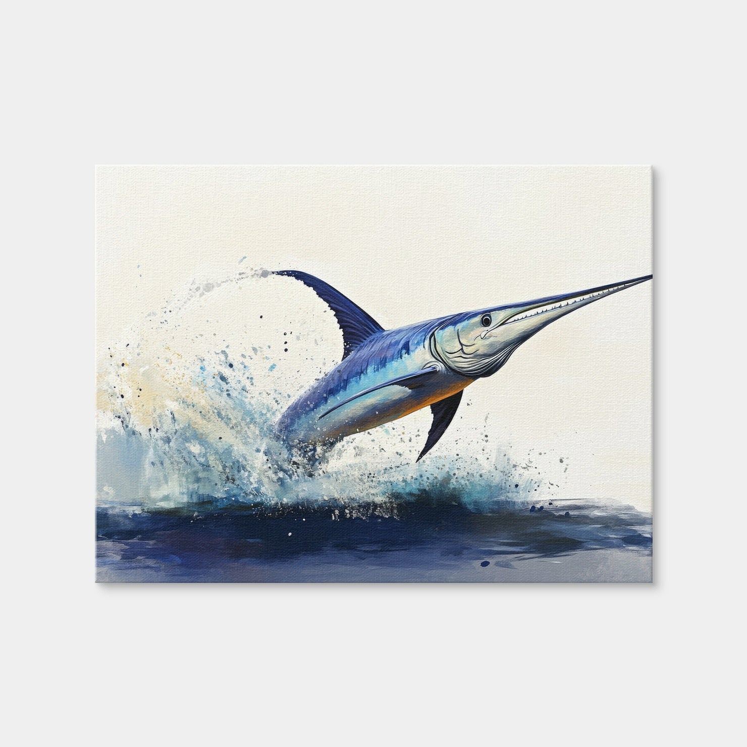 AUTO-MOCKUP WHITE | Jumping Swordfish | 1 Piece | Gallery Wrap Canvas | group=4x3