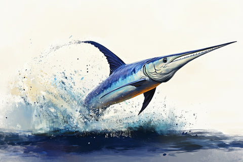 Jumping swordfish Wall Art
