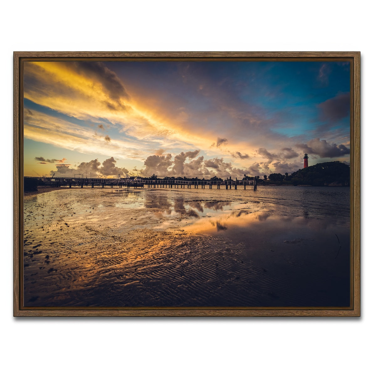 AUTO-MOCKUP WHITE | Jupiter Florida | 1 Piece | Walnut Framed Canvas | group=4x3