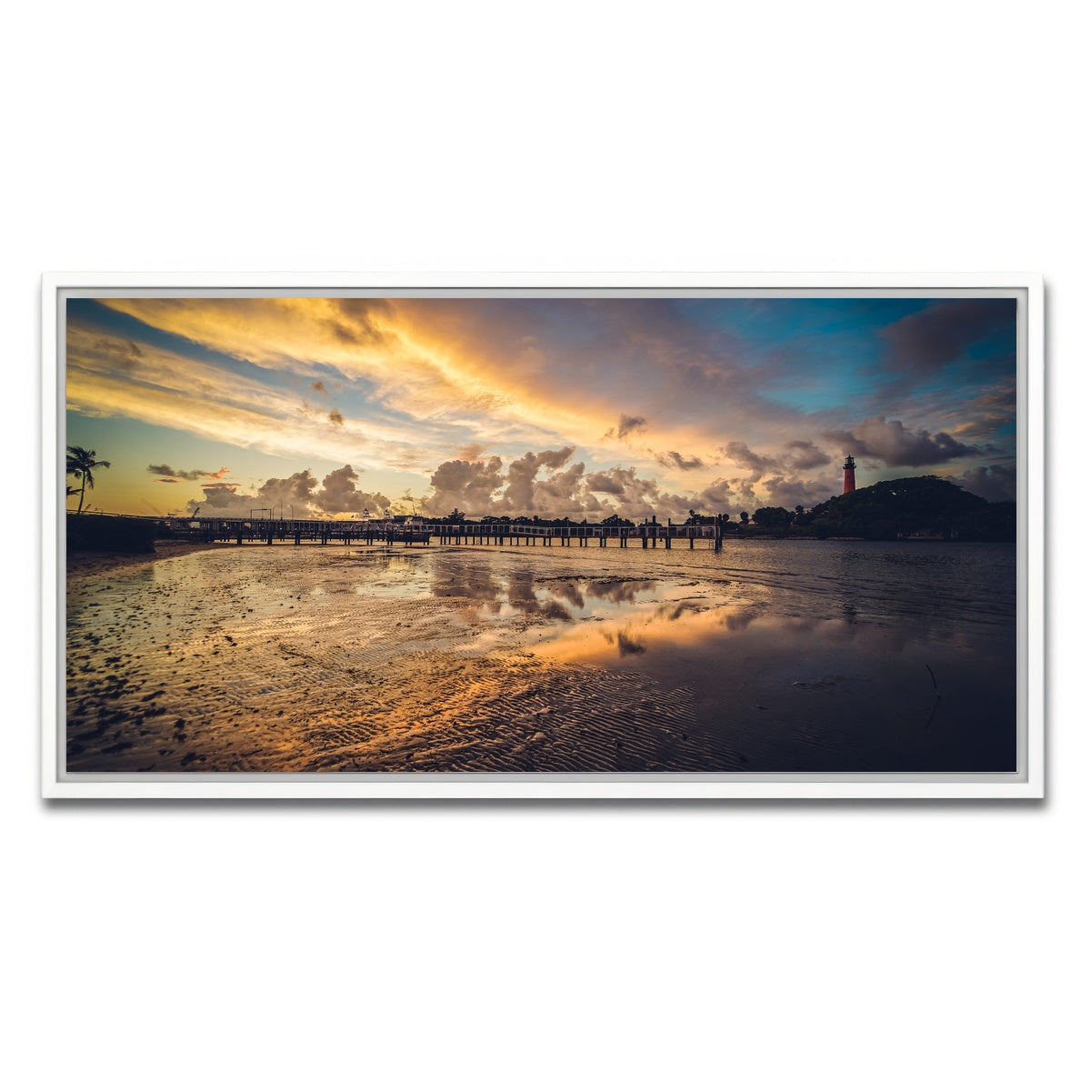 AUTO-MOCKUP WHITE | Jupiter Florida | 1 Piece | White Framed Canvas | group=2x1