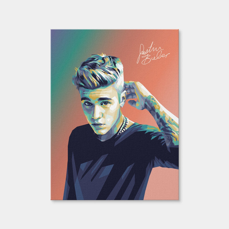 AUTO-MOCKUP WHITE | Justin Bieber Warm Hues | 1 Piece | Gallery Wrap Canvas | group=3x4