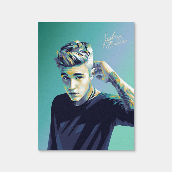 Justin Bieber Wall Art — Canvas Wrap Format preview