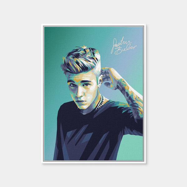 Justin Bieber Wall Art — Framed Canvas Format preview
