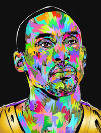 KOBE PORTRAIT BLACK Wall Art