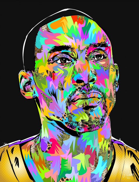 KOBE PORTRAIT BLACK Wall Art