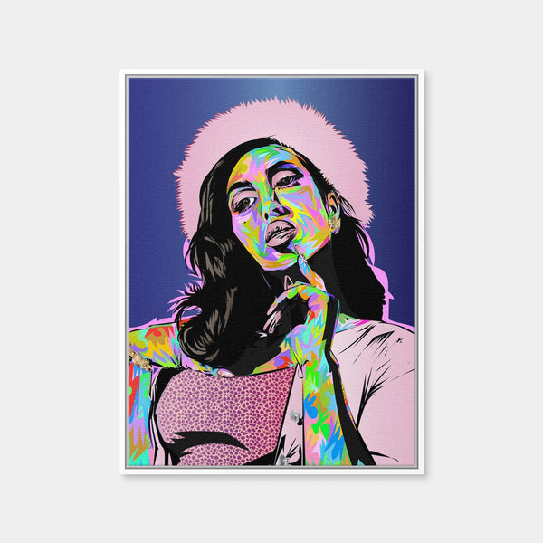 Kali Uchis Wall Art — Framed Canvas Format preview