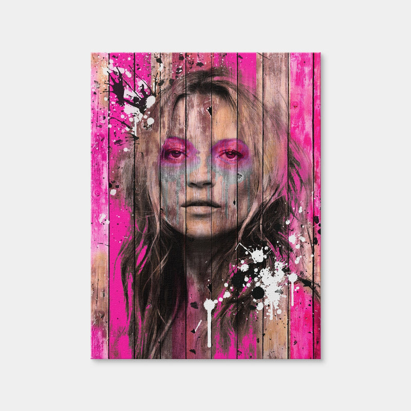 AUTO-MOCKUP WHITE | Kate Moss Wood | 1 Piece | Gallery Wrap Canvas | group=3x4