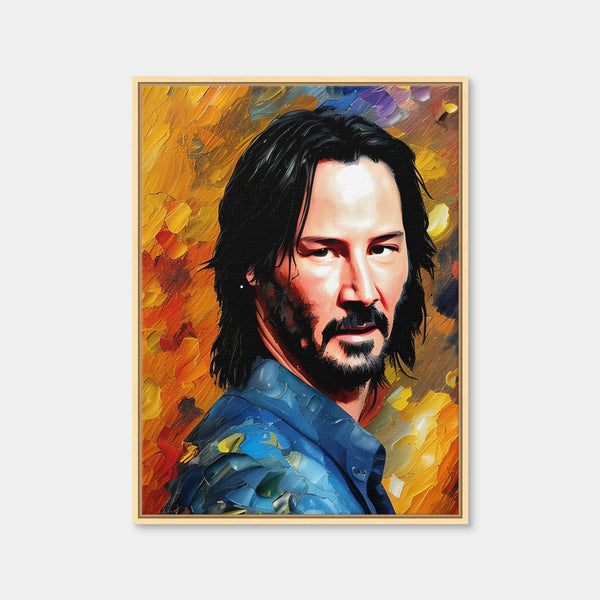 Keanu Reeves Wall Art — Framed Canvas Format preview