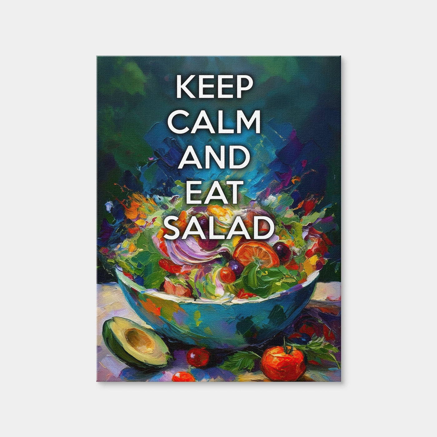 AUTO-MOCKUP WHITE | Keep Calm Eat Salad | 1 Piece | Gallery Wrap Canvas | group=3x4