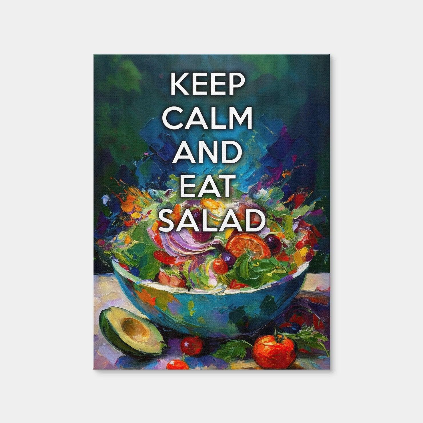 AUTO-MOCKUP WHITE | Keep Calm Eat Salad | 1 Piece | Gallery Wrap Canvas | group=3x4
