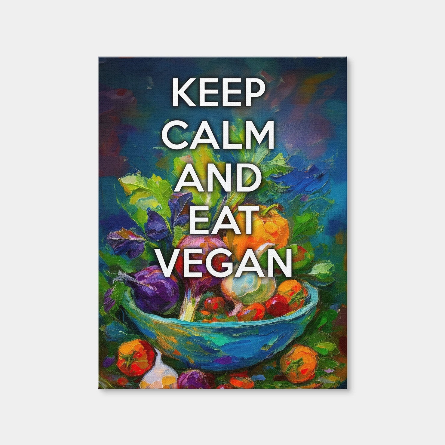 AUTO-MOCKUP WHITE | Keep Calm Eat Vegan | 1 Piece | Gallery Wrap Canvas | group=3x4