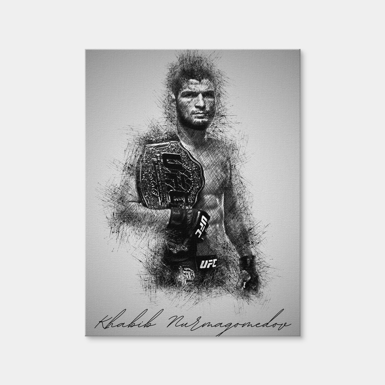 AUTO-MOCKUP WHITE | Khabib Nurmagomedov | 1 Piece | Gallery Wrap Canvas | group=3x4