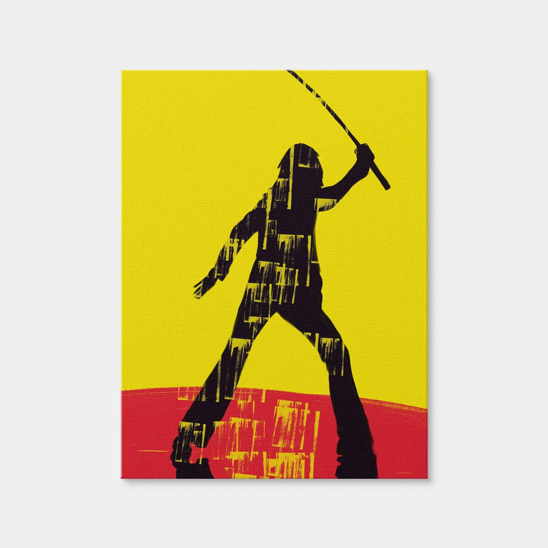AUTO-MOCKUP WHITE | Kill Bill Silhouette | 1 Piece | Gallery Wrap Canvas | group=3x4