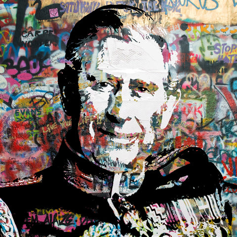King Charles Graffiti Wall Art