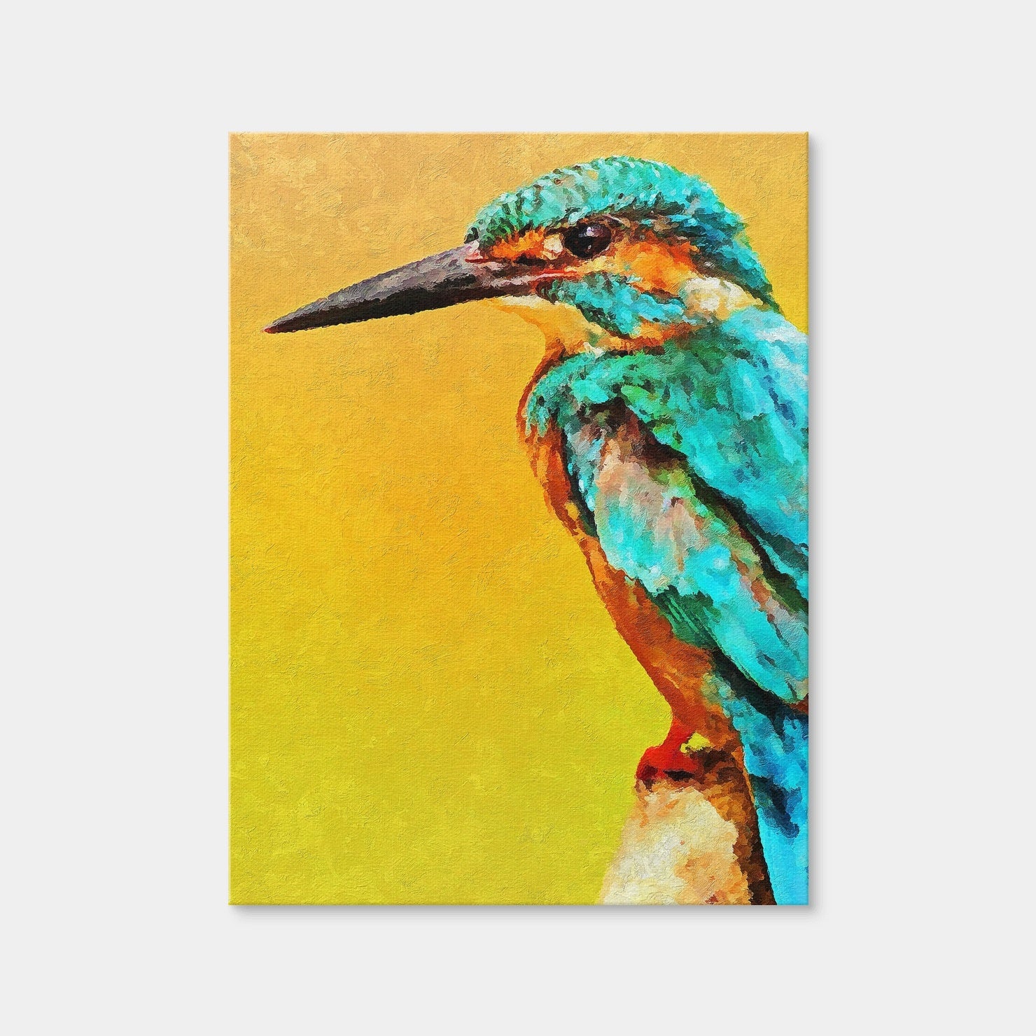 AUTO-MOCKUP WHITE | King Fisher Painting | 1 Piece | Gallery Wrap Canvas | group=3x4