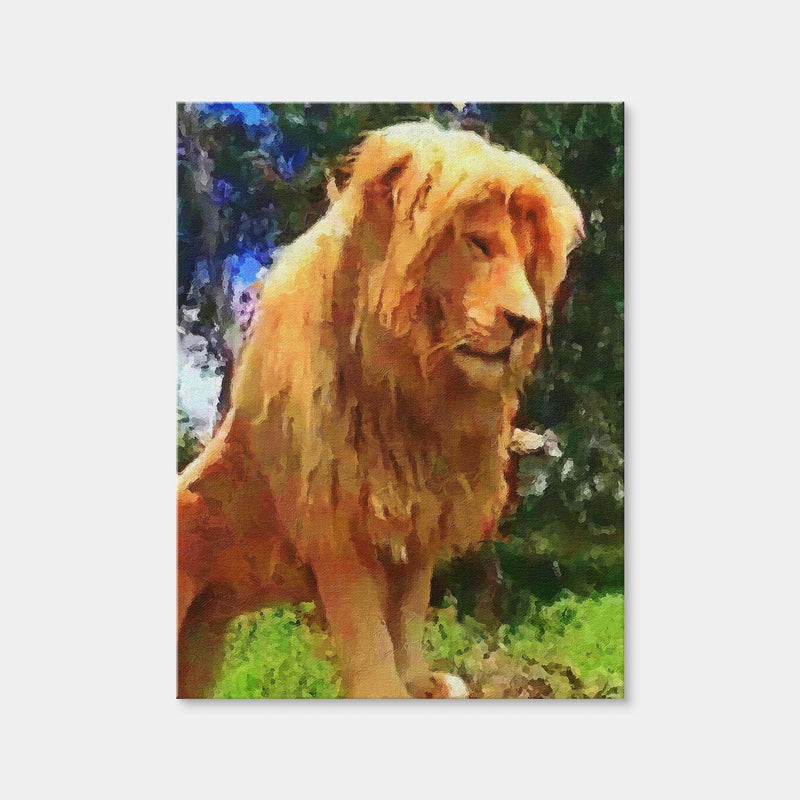 AUTO-MOCKUP WHITE | King Lion Painting | 1 Piece | Gallery Wrap | group=3x4