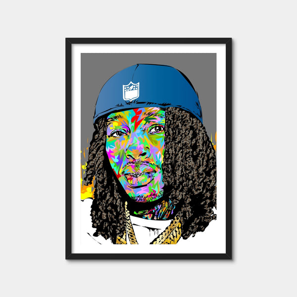 King Von Color Wall Art — Framed Print Format preview