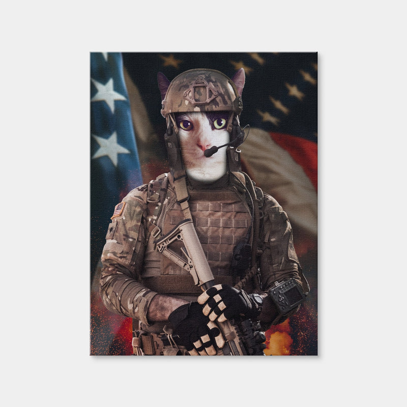 AUTO-MOCKUP WHITE | Kitten Soldier | 1 Piece | Gallery Wrap Canvas | group=3x4