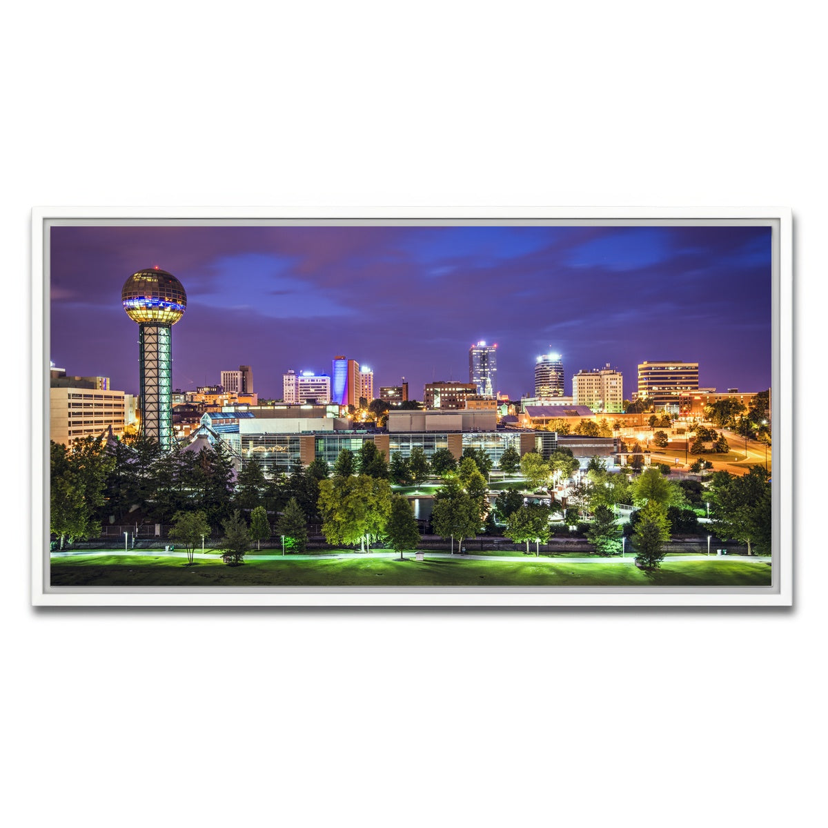 AUTO-MOCKUP WHITE | Knoxville Downtown | 1 Piece | White Framed Canvas | group=2x1
