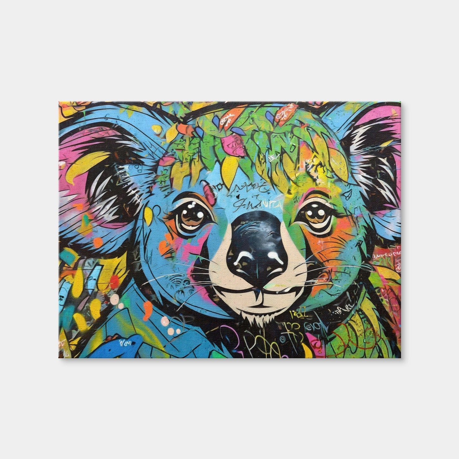 AUTO-MOCKUP WHITE | Koala Graffiti | 1 Piece | Gallery Wrap Canvas | group=4x3