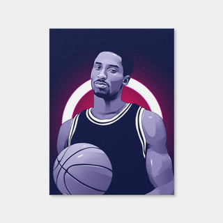 AUTO-MOCKUP WHITE | Kobe Bryant Blue | 1 Piece | Gallery Wrap Canvas | group=3x4