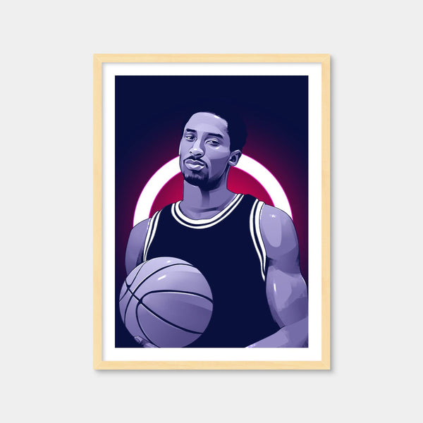 Kobe Bryant Blue Wall Art — Framed Print Format preview