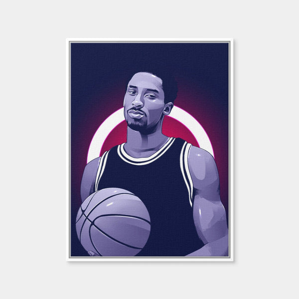 Kobe Bryant Blue Wall Art — Framed Canvas Format preview