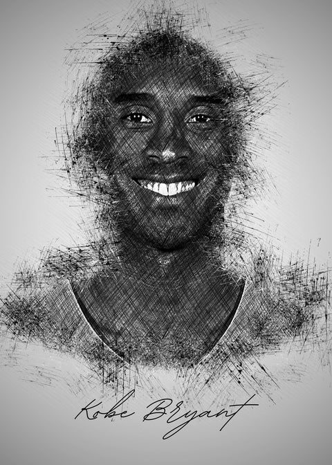 Kobe Bryant Sketch Wall Art
