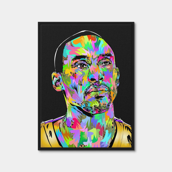Kobe Portrait Black Wall Art — Framed Canvas Format preview