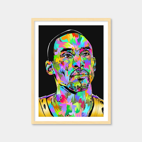 Kobe Portrait Black Wall Art — Framed Print Format preview