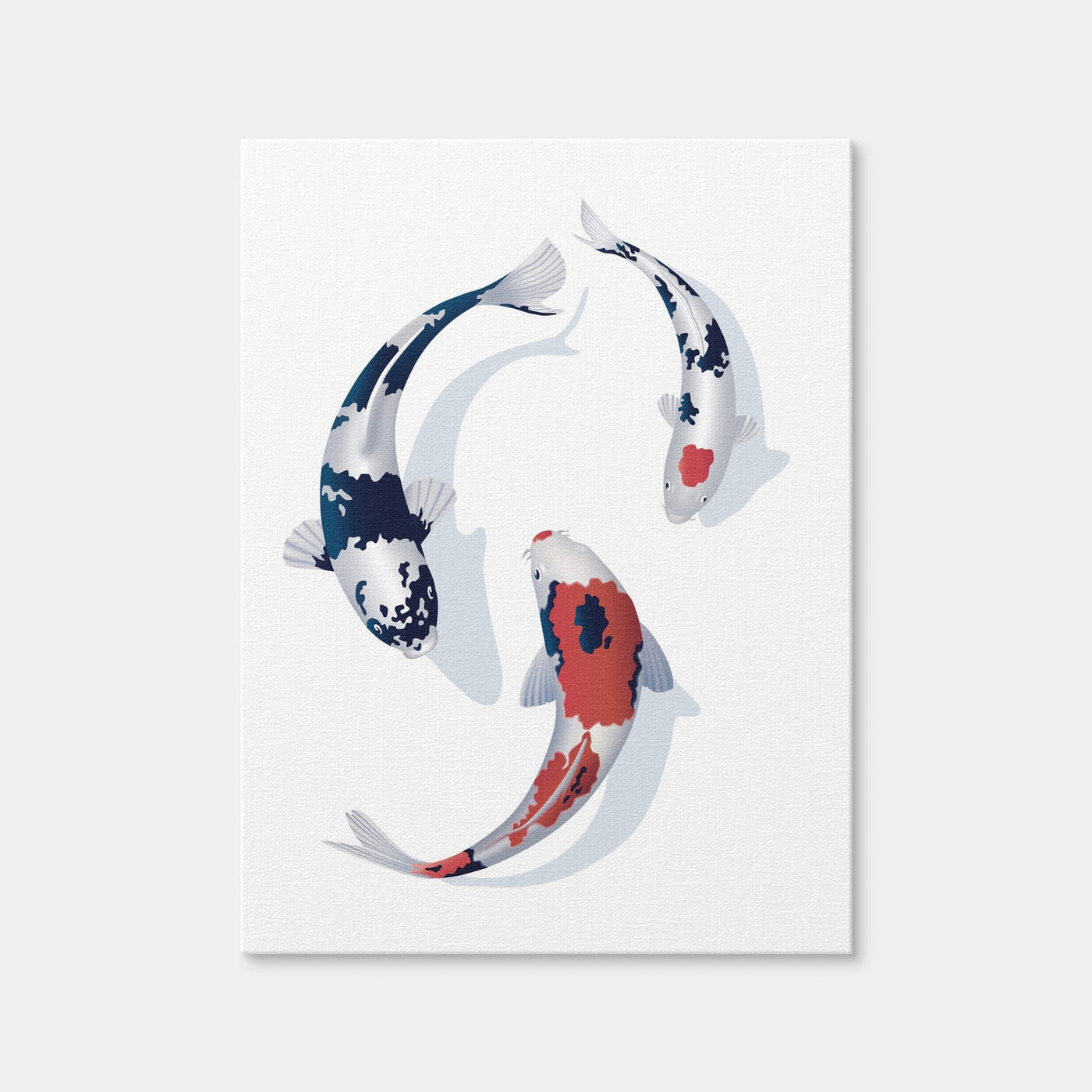 AUTO-MOCKUP WHITE | Koi Fish Trio | 1 Piece | Gallery Wrap Canvas | group=3x4