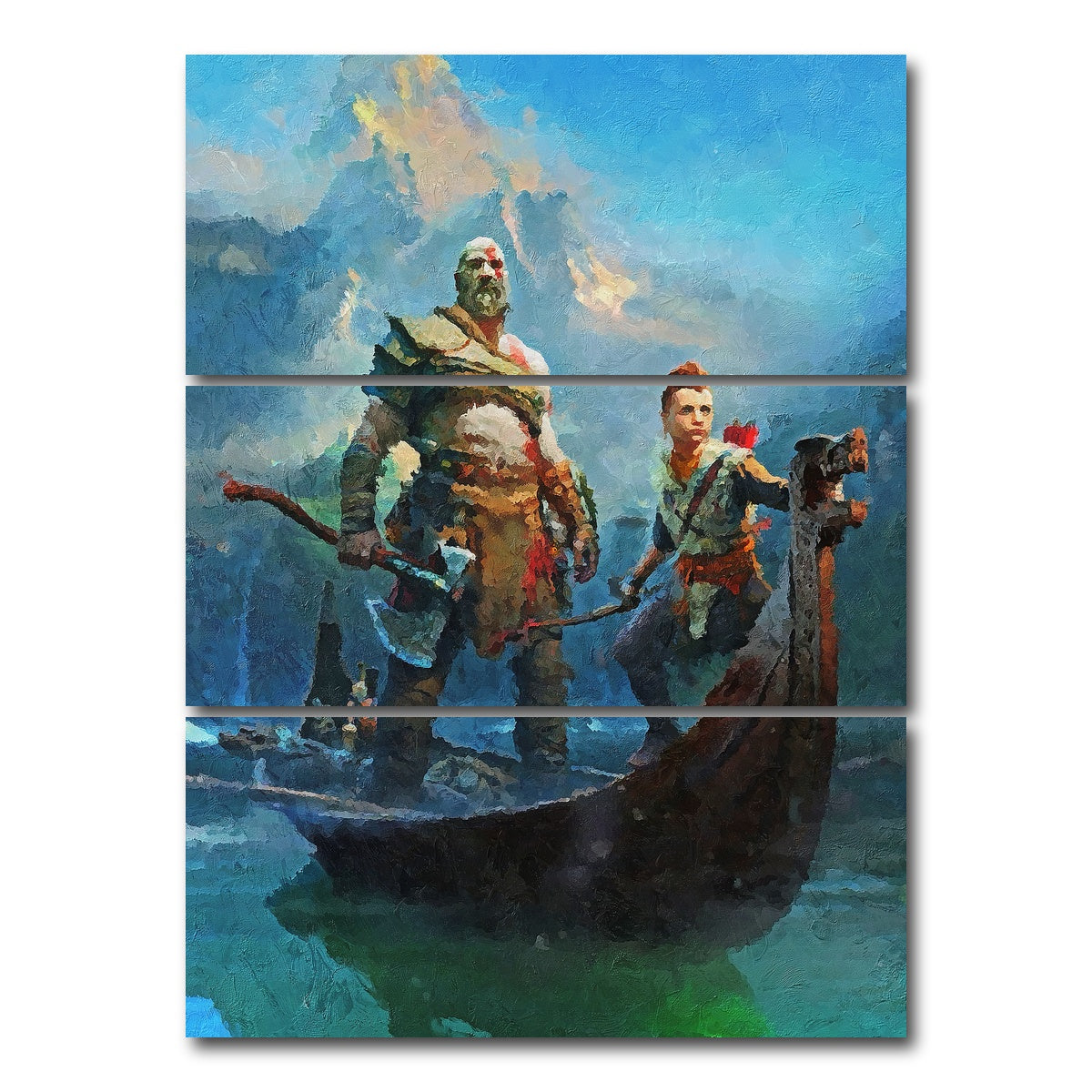 AUTO-MOCKUP WHITE | Kratos | 3 Piece | Gallery Wrap Canvas | group=8x18_stacked