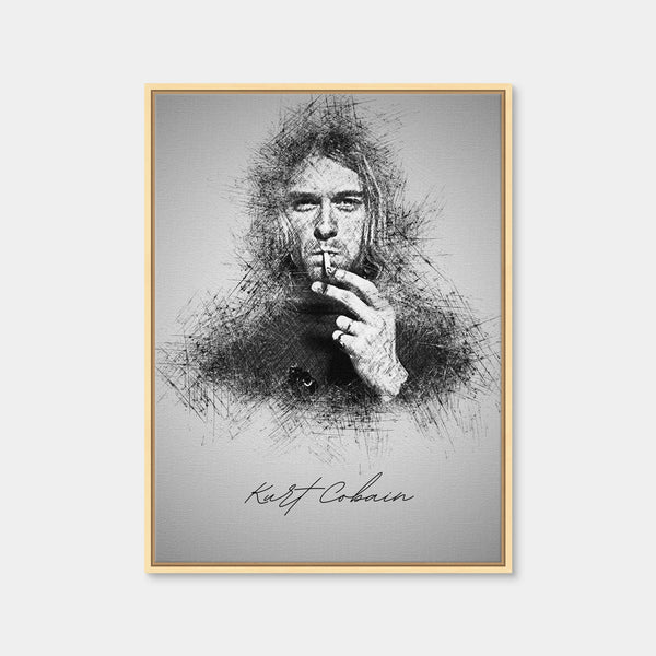 Kurt Cobain sketch Wall Art — Framed Canvas Format preview