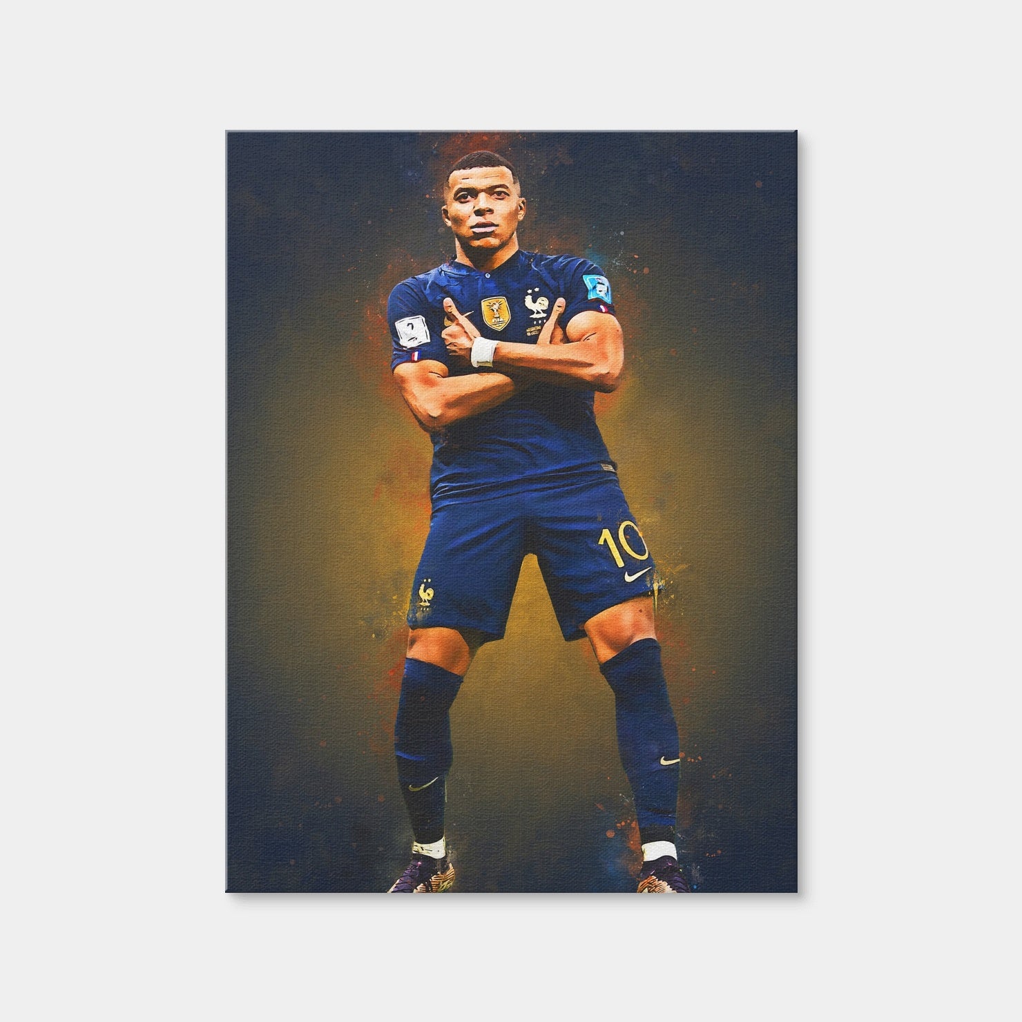 AUTO-MOCKUP WHITE | Kylian Mbappe | 1 Piece | Gallery Wrap Canvas | group=3x4