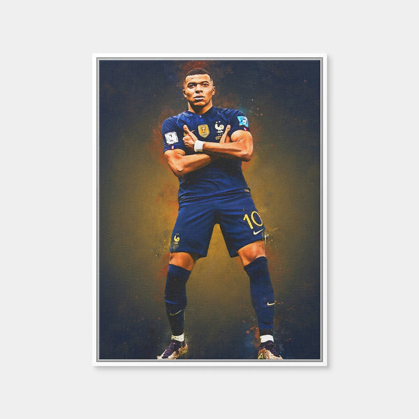 Kylian Mbappe Wall Art — Framed Canvas Format preview