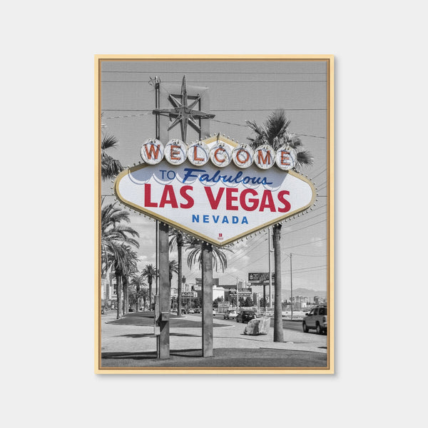 LAS VEGAS Sign - Colorkey Wall Art — Framed Canvas Format preview