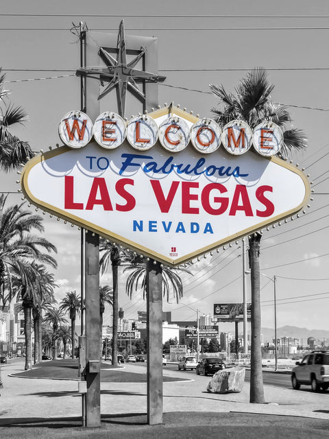 LAS VEGAS Sign - colorkey Wall Art