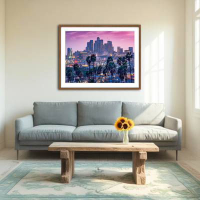 AUTO-MOCKUP ROOM | LA Palm Tree Sunset Wall Art