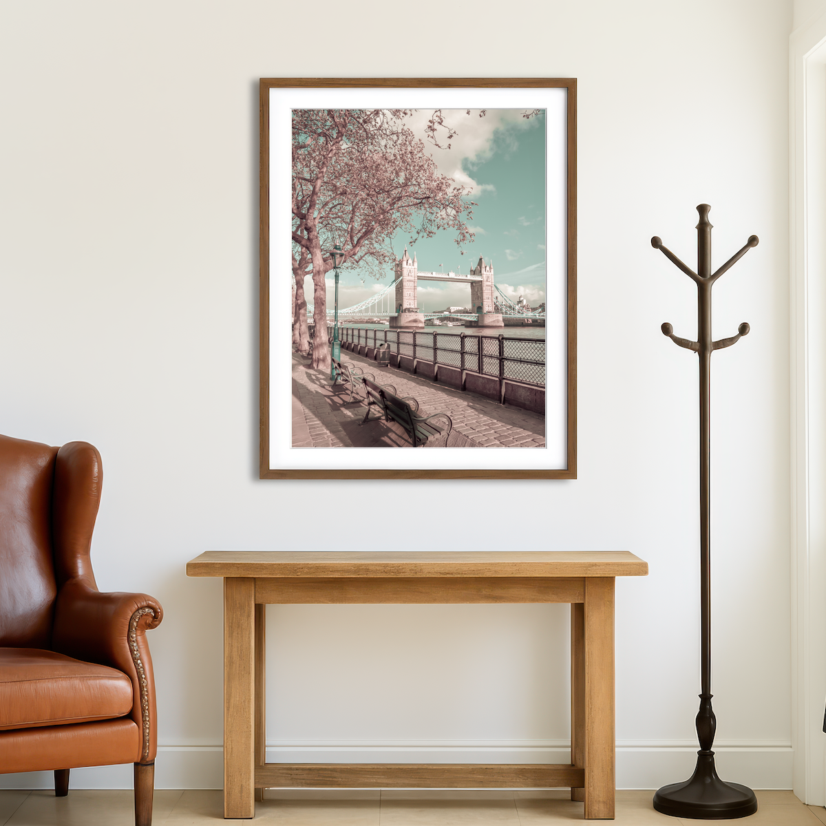 AUTO-MOCKUP ROOM | London Thames Riverside & Tower Bridge Wall Art