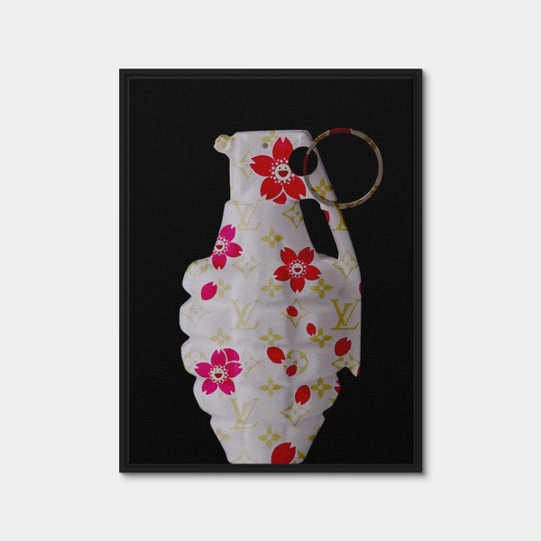 LV flowers Grenade Wall Art — Framed Canvas Format preview