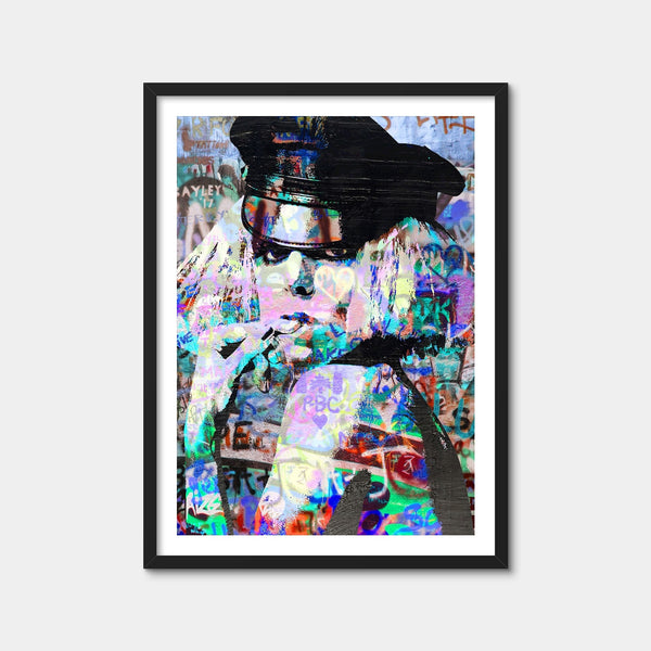 Lady Gaga Heavy Graffiti Wall Art — Framed Print Format preview