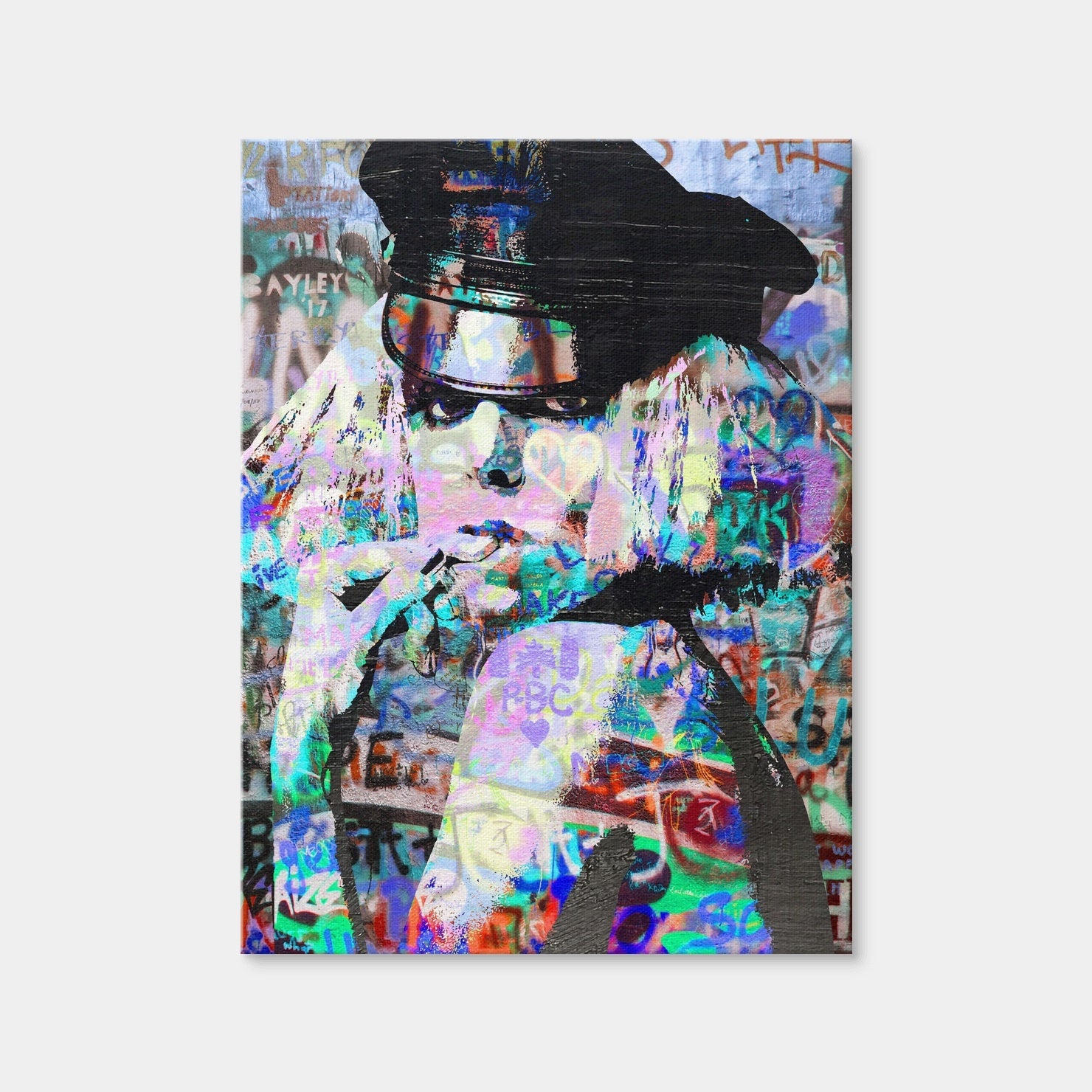 AUTO-MOCKUP WHITE | Lady Gaga Heavy Graffiti | 1 Piece | Gallery Wrap Canvas | group=3x4