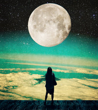 Lady Moon No Idea Wall Art