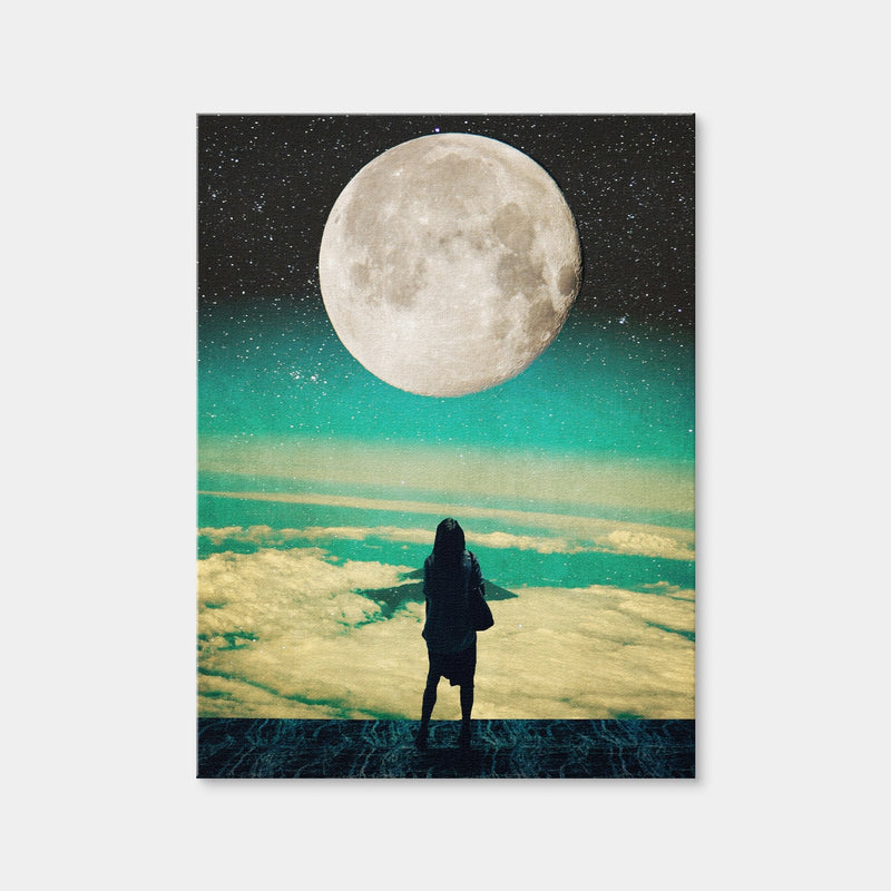AUTO-MOCKUP WHITE | Lady Moon No Idea | 1 Piece | Gallery Wrap Canvas | group=3x4